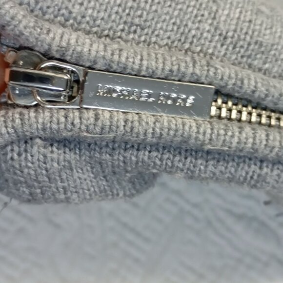 Michael Kors Sweater Womens Gray Long Sleeve Knit With Side Zipper Accents - Picture 12 of 13